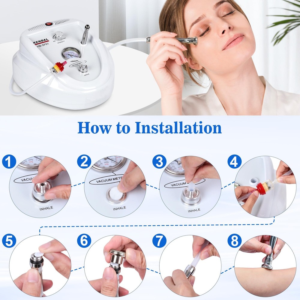 Kendal Professional Diamond Microdermabrasion Machine, 373 Piece Set