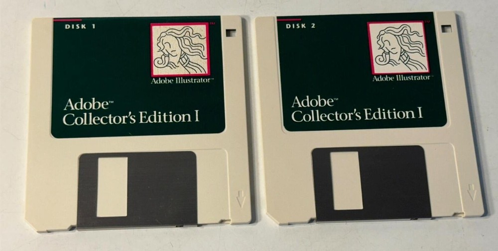 Adobe Illustrator 88 Collectors Edition Software Floppy Discs 3.5