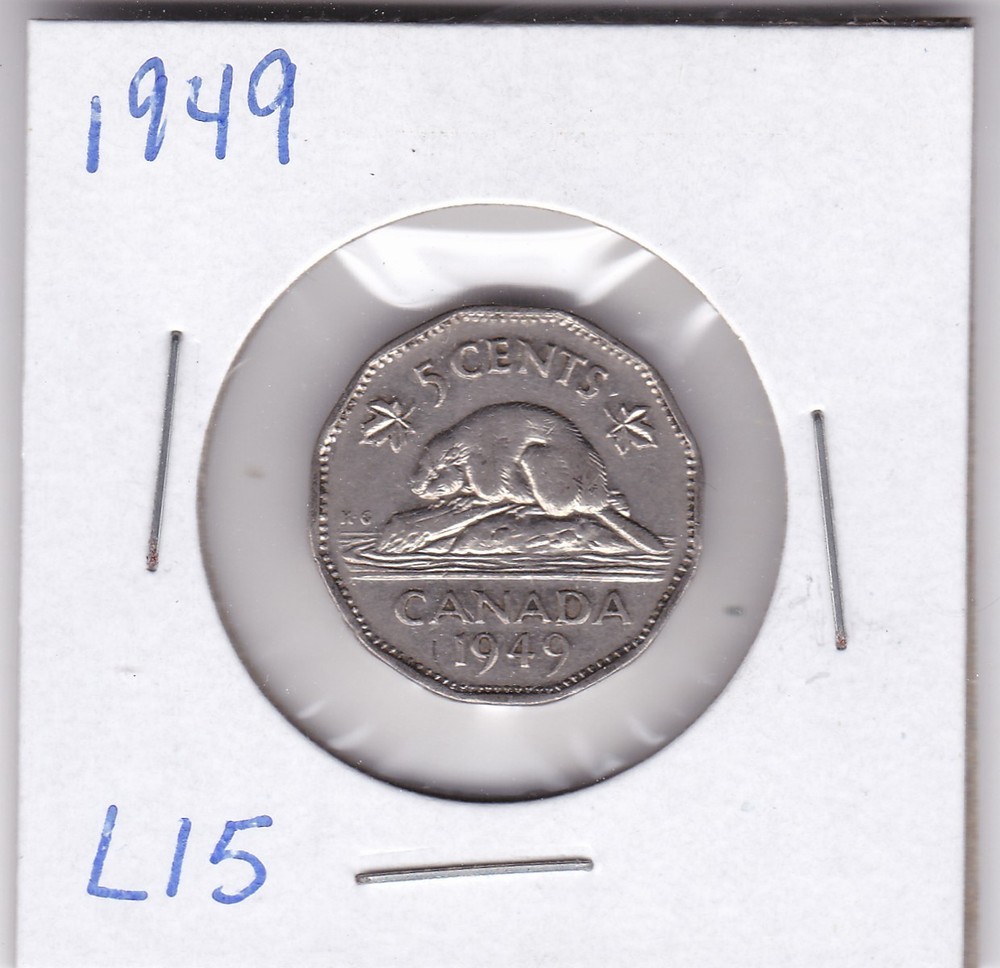1949 Canada 5 Cents L15