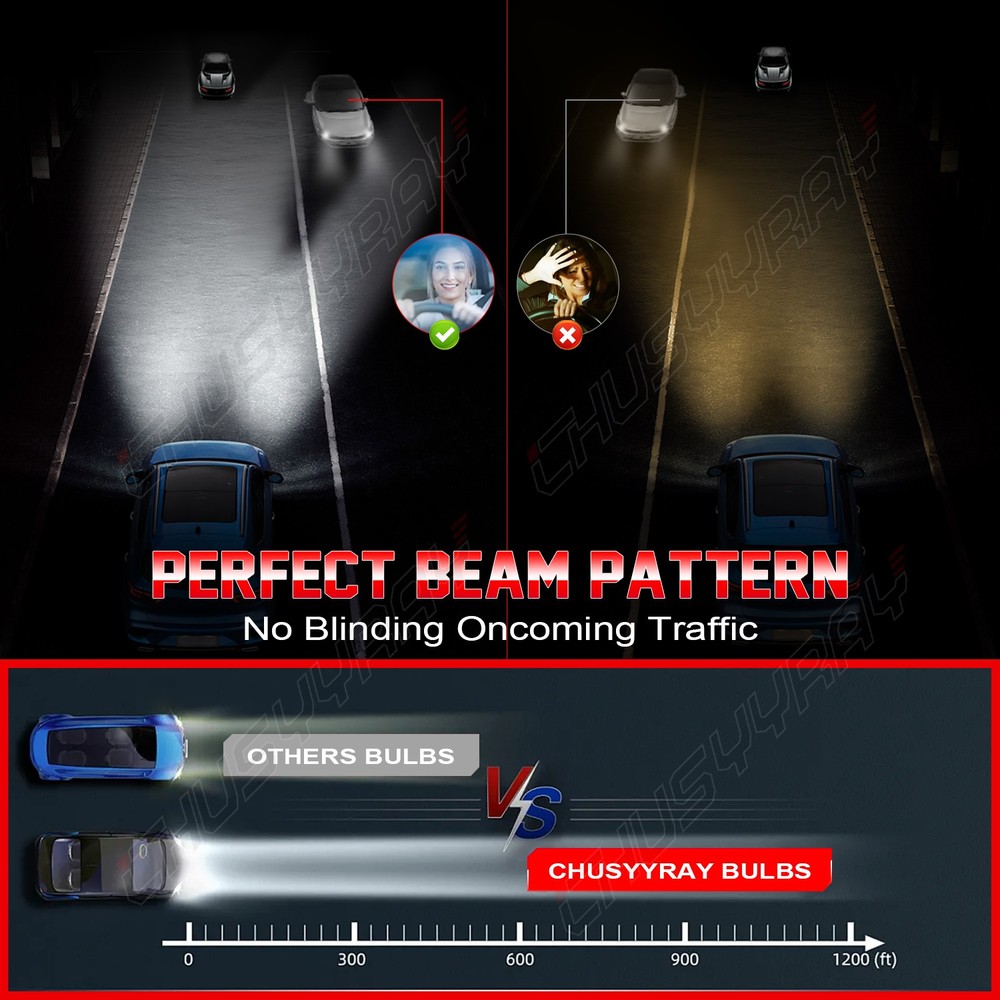 9005 Halogen Headlight Super Bright Bulbs Kit White 6000K High Beam NEW 2PCS