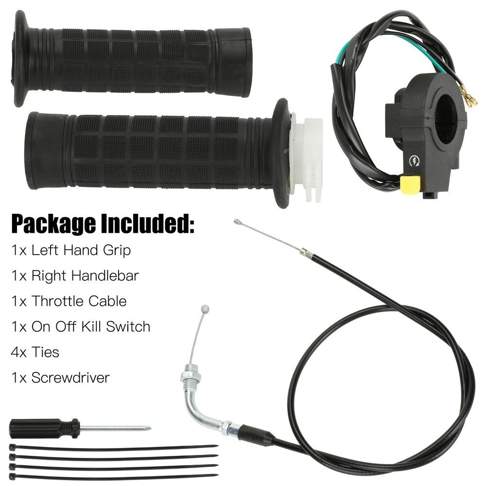 Throttle Cable Twist Throttle Handle Grip Assembly for2 Stroke Engine 80cc 100cc