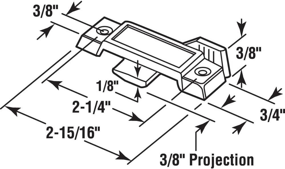 2-1/4” Mounting Sash Lock for Vertical & Horizontal Windows - Easy Installation