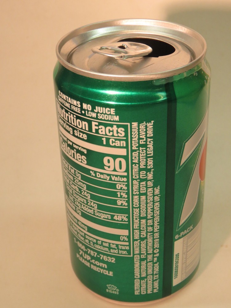 Soda Pop Empty Can ~ 7 UP Soft Drink ~ 7.5oz Dr. Pepper/Sever Up - Plano, Texas