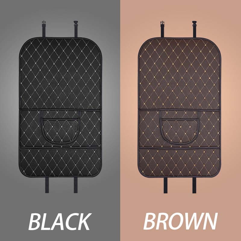 Universal car seat kick mat with rear seat storage