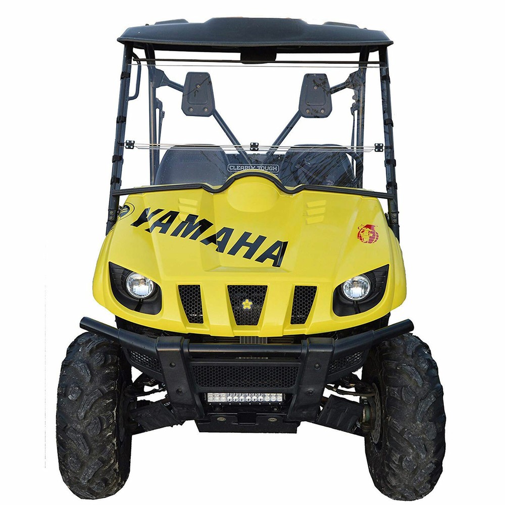 Clearly Tough Yamaha Rhino Full Folding Windshield