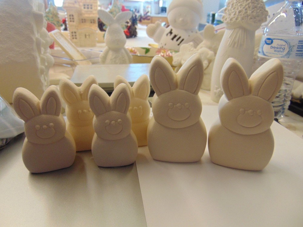 Ready to Paint  Ceramic  PEEPS  3 different sizes