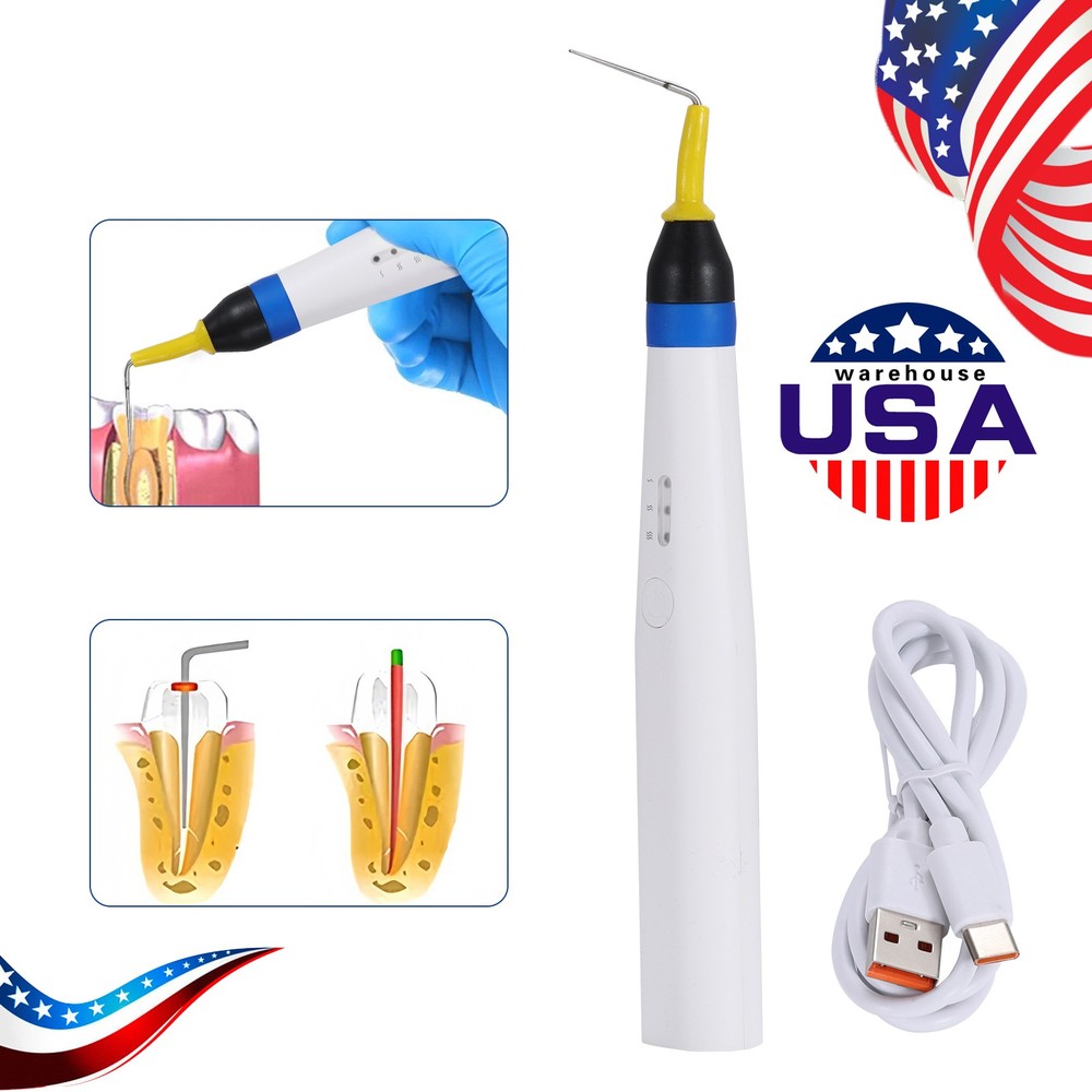 Dental Gutta Percha Obturation System Endo Heated Pen Wireless Eododontic+2 Tips