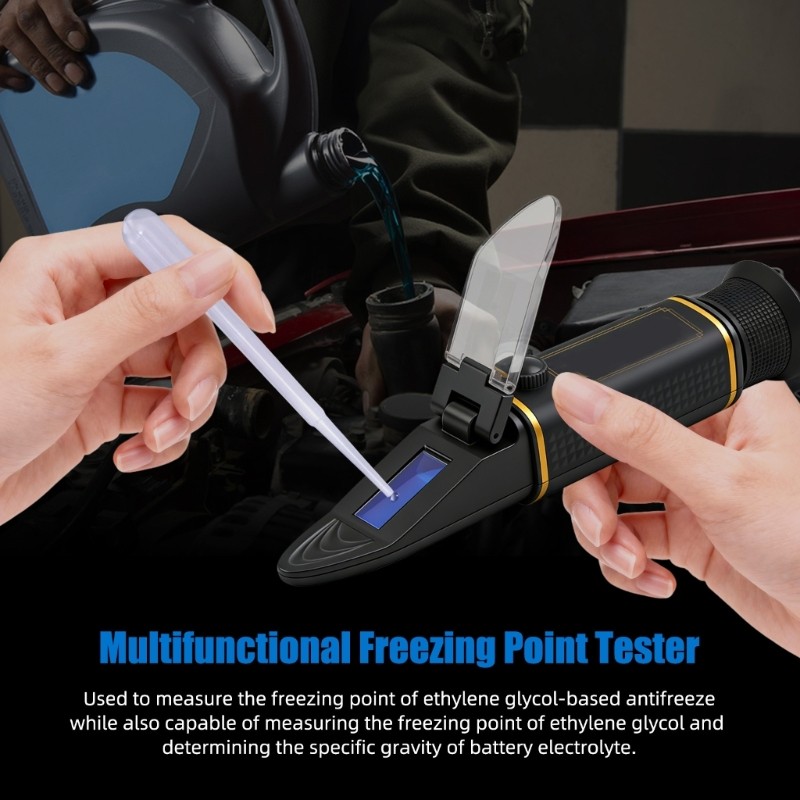 High Precise Handheld Refractometer For Antifreeze And Battery Fluid Testing