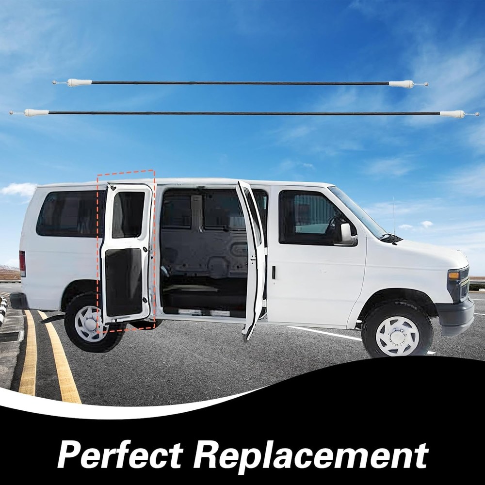 Right Side Left Cargo Door Upper & Lower Latch Release Cable Compatible with For