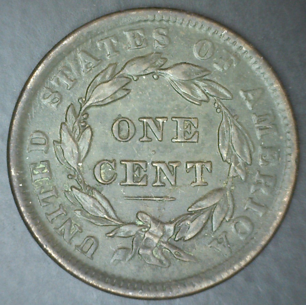 1839 Coronet Matron Head Large Cent US Copper 1c Dark Coin Extra Fine Condition