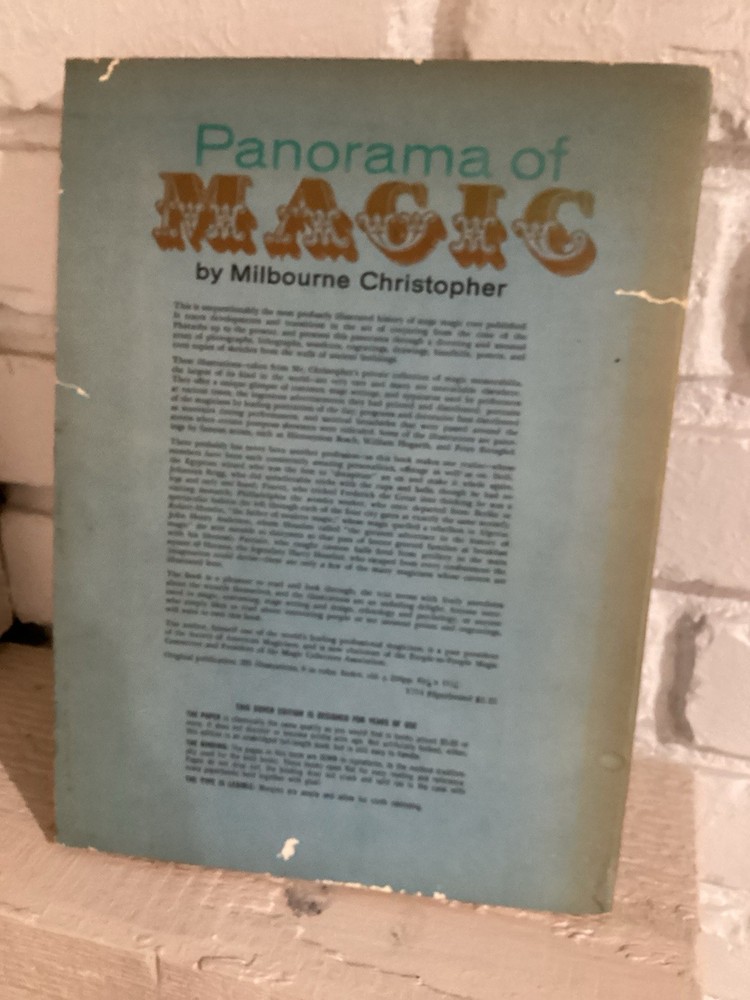 Panorama Of Magic Book Milbourne Christopher Pre Owned