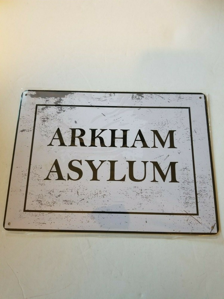 WORLD'S FINEST DC ARKHAM ASYLUM TIN SIGN  NIP