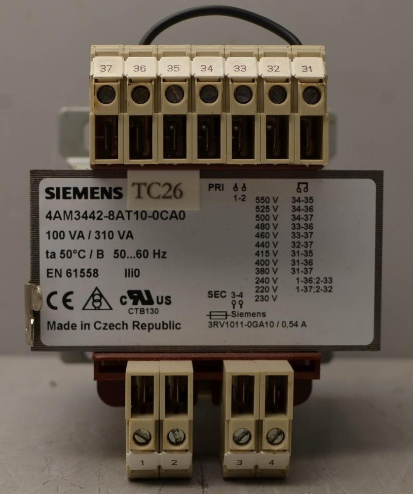 Siemens Transformer Model 4AM3442-8AT10-0CA0 ++
