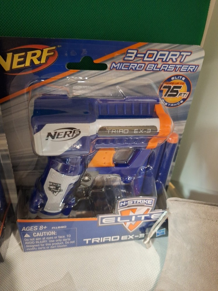 2 Nerf N-Strike Micro Blaster Elite With AMOSTIND REFILLS & BAG. 100 REFILLS.