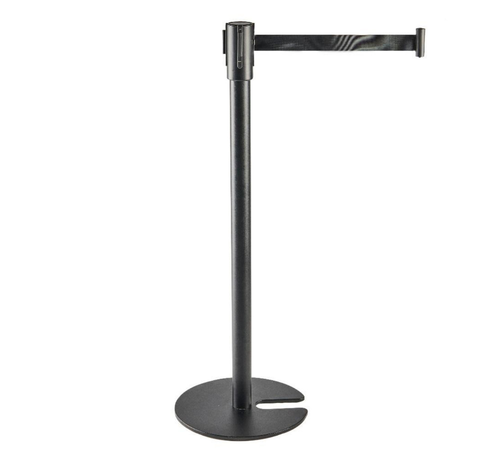 EES Stanchion with 7' Belt, 40" H, Black