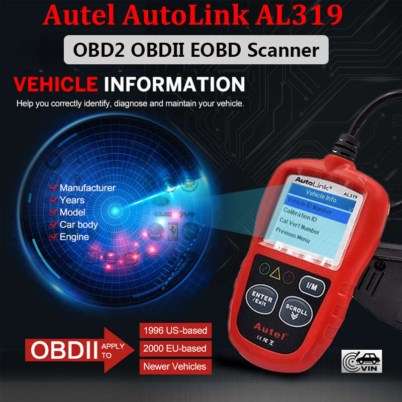 Autel Autolink AL319 OBD2 CAN OBDII Auto Car Code Reader Diagnostic Scanner Tool