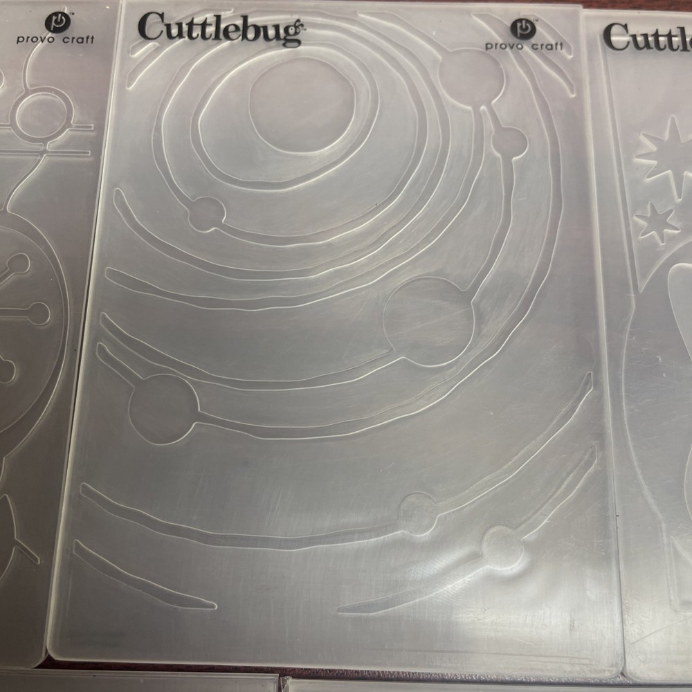 Cuttlebug Embossing Folders Lot Mickey Mouse & Misc Of 5