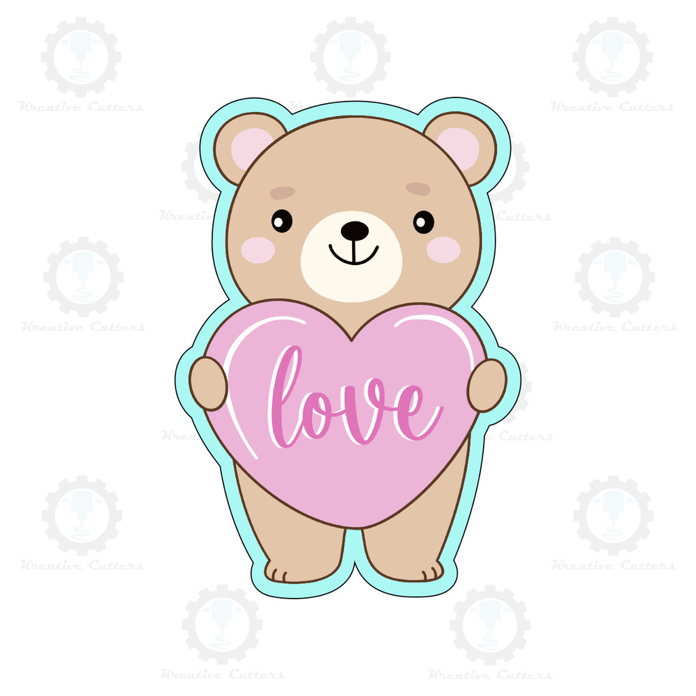Love Heart Bear Cookie Cutters