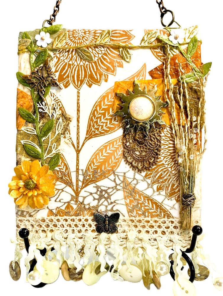 Unique Mixed Media Hanging Art Boards