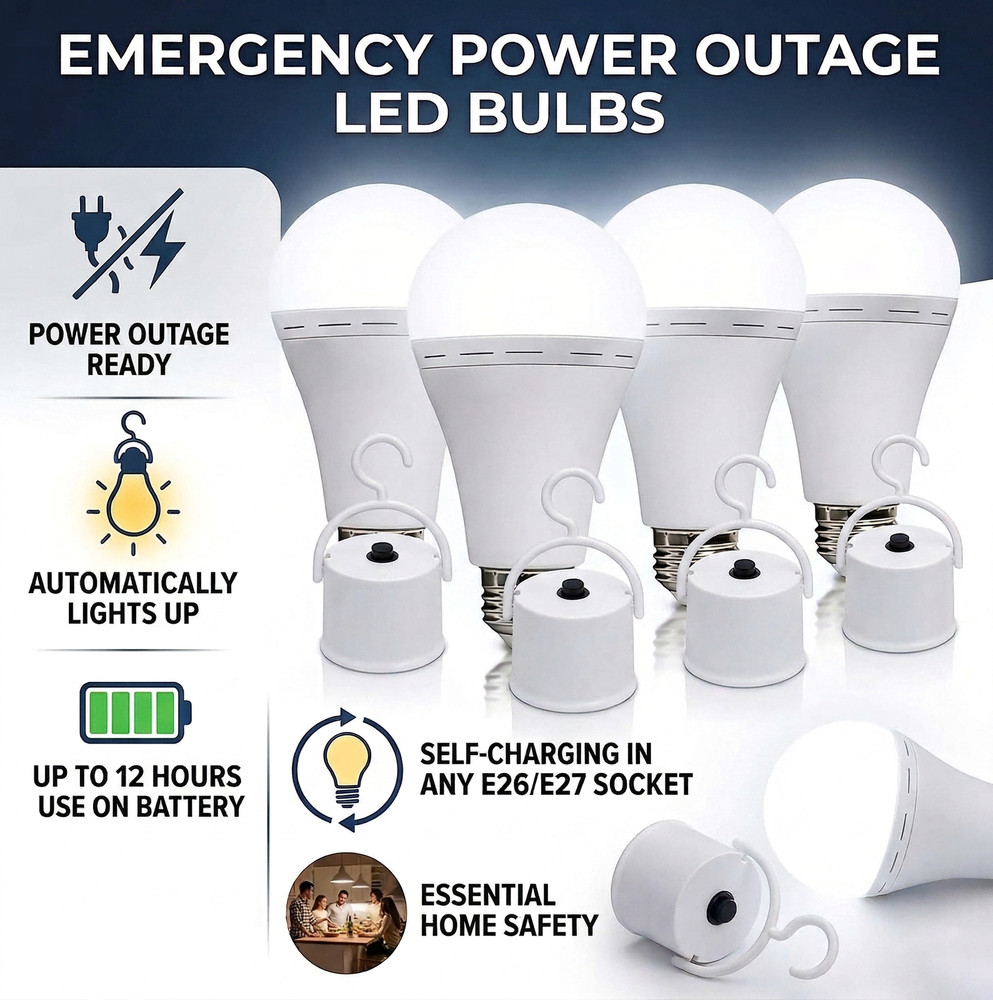 Rechargeable Light Bulbs, Emergency Light Bulb for Camping Works Power Outage