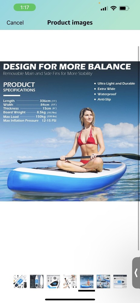 paddle board inflatable 11 ft