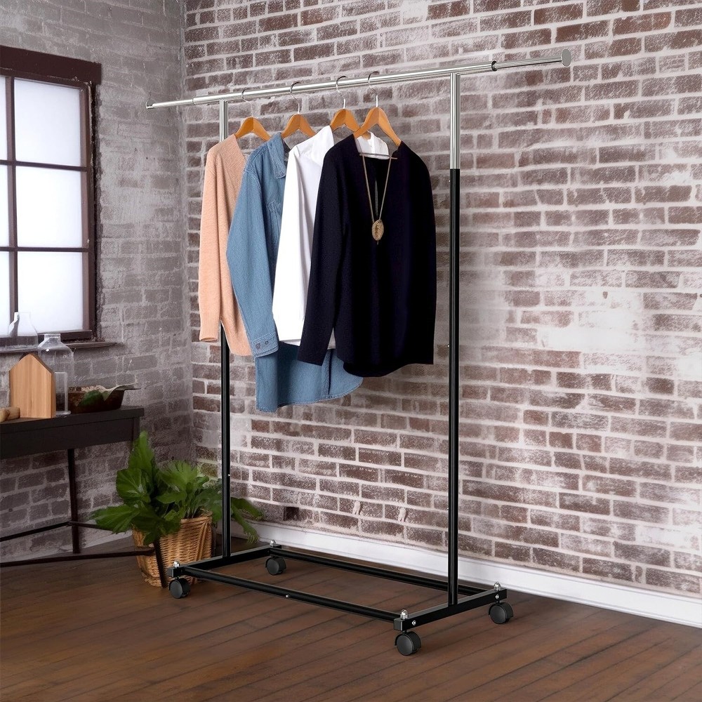 Perchero De Ropa Con Ruedas Ajustable Percha Independiente Para Prendas NUEVO US