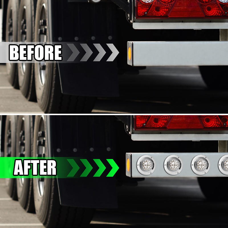 4PCS Universal Watermelon Bunk LED Light Adapter Kit Mounting Brackets Chrome