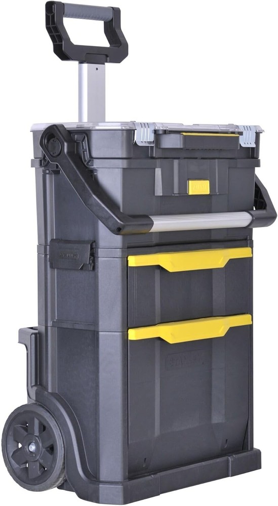 2-in-1 Rolling Workshop Tool Box Empty Tool Box 53 x 75.60 x 32 cm Tool Carrier