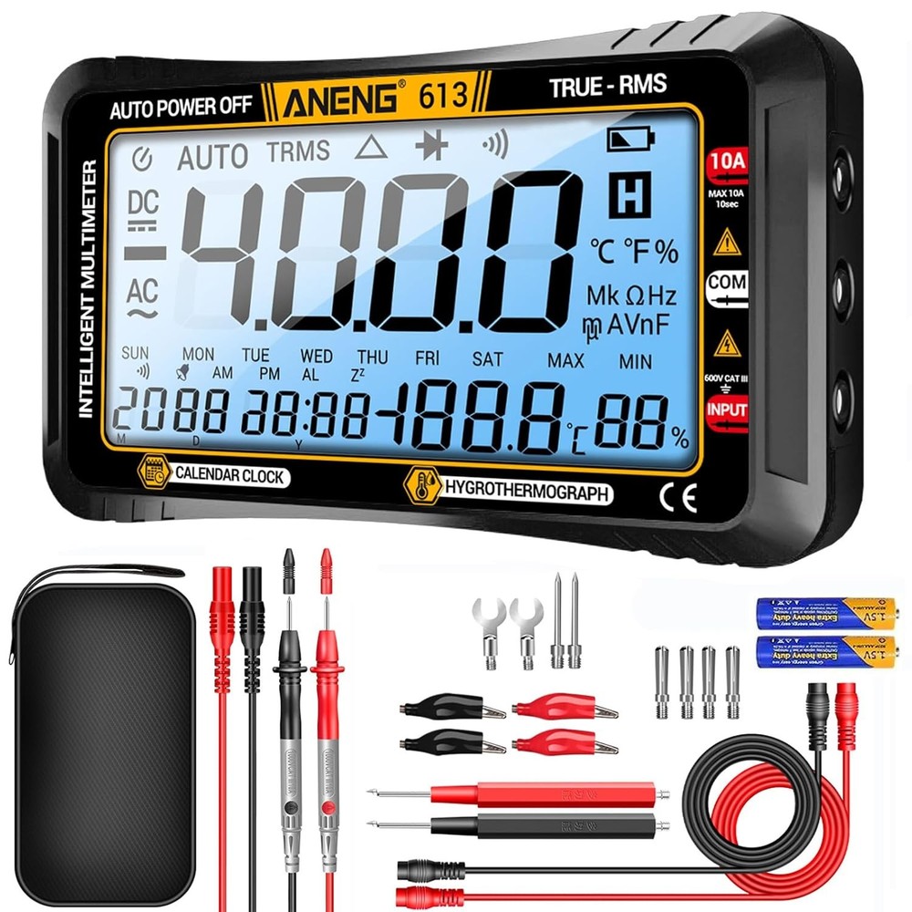 Digital Multimeter Tester,4000 Counts Voltage Tester,Auto-Ranging TRMS Volt Mete