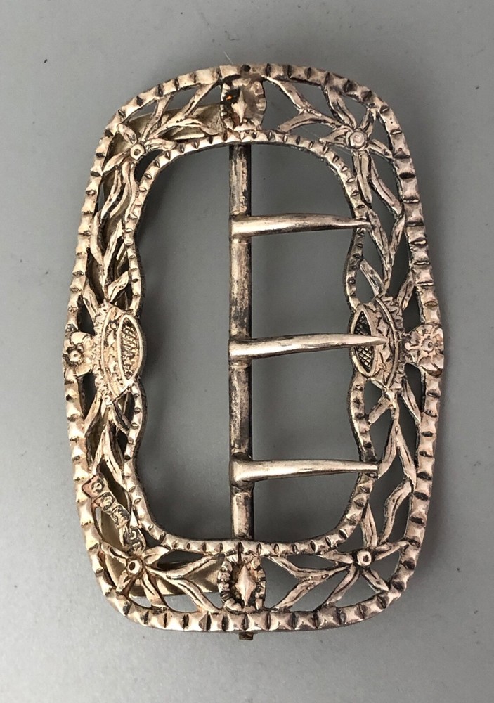 Victorian Solid Silver Buckle William COmyns London 1896 CZX