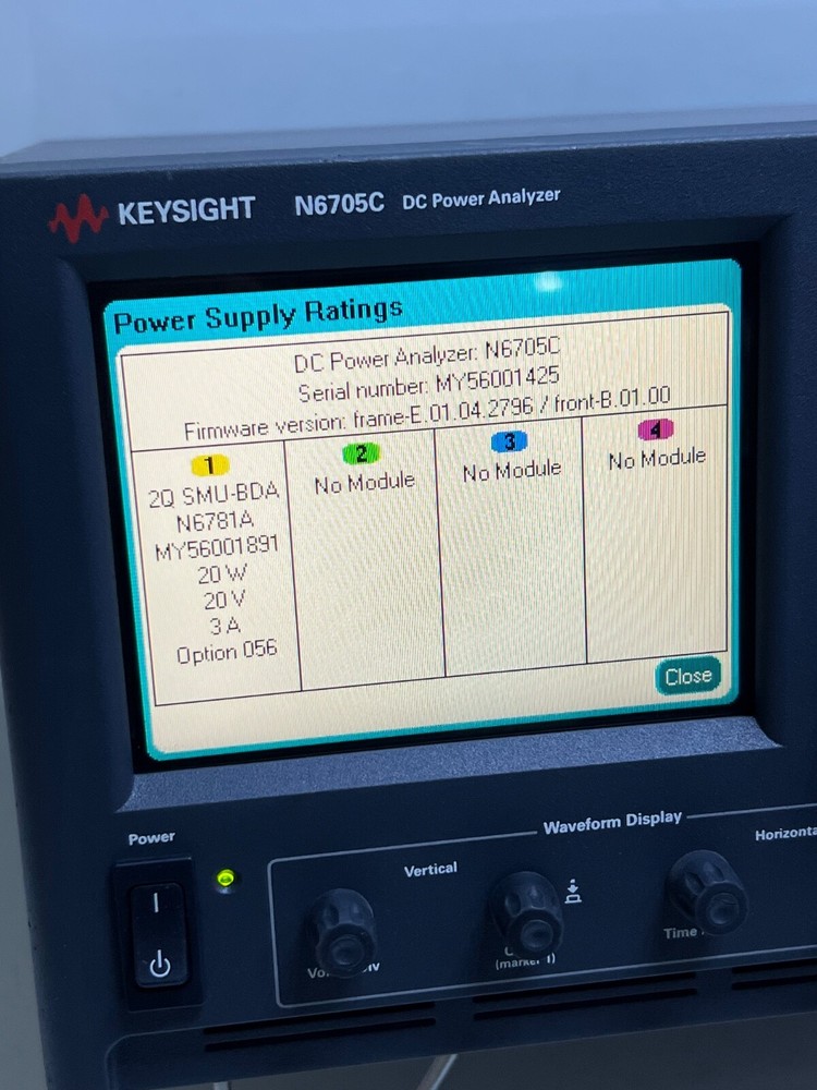 KEYSIGHT N6705C DC POWER ANALYZER WITH KEYSIGHT N6781A