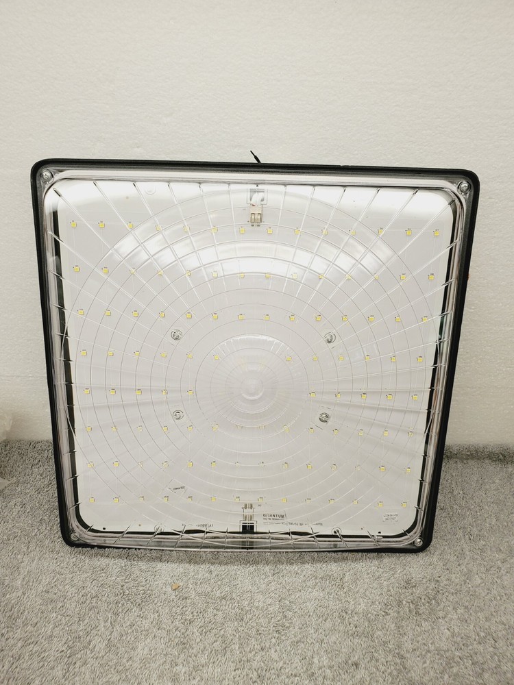 20W LED Low Profile Canopy Ceiling Mount Light Shield Security 197709 Black 5K