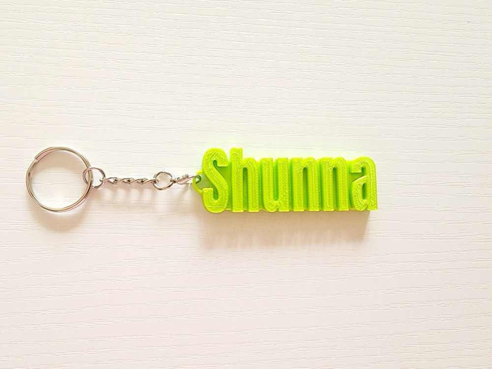 Custom Name Keychain, Personalized Name Keychain, School Name Label, 3D Printed