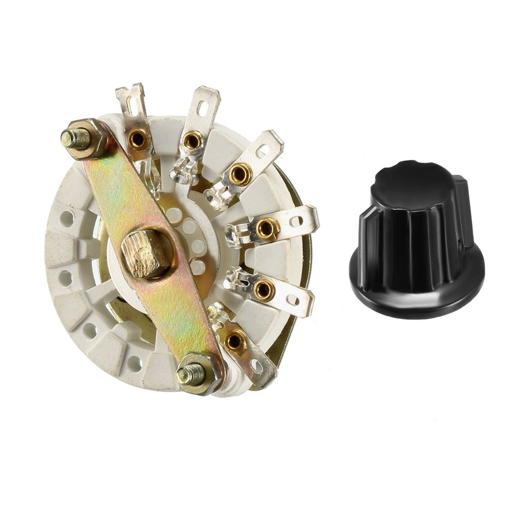 1P5T 1 Pole 5 Position 1 Deck Band Channel Rotary Switch Selector Knobs