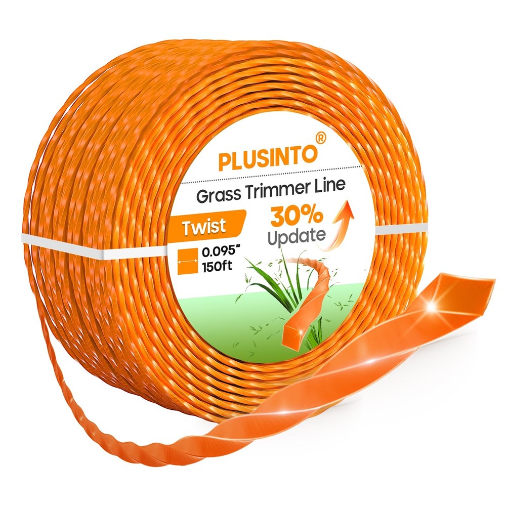 String Trimmer Line .095", 150 Feet Weed Eater String, Twisted Trimmer Line for