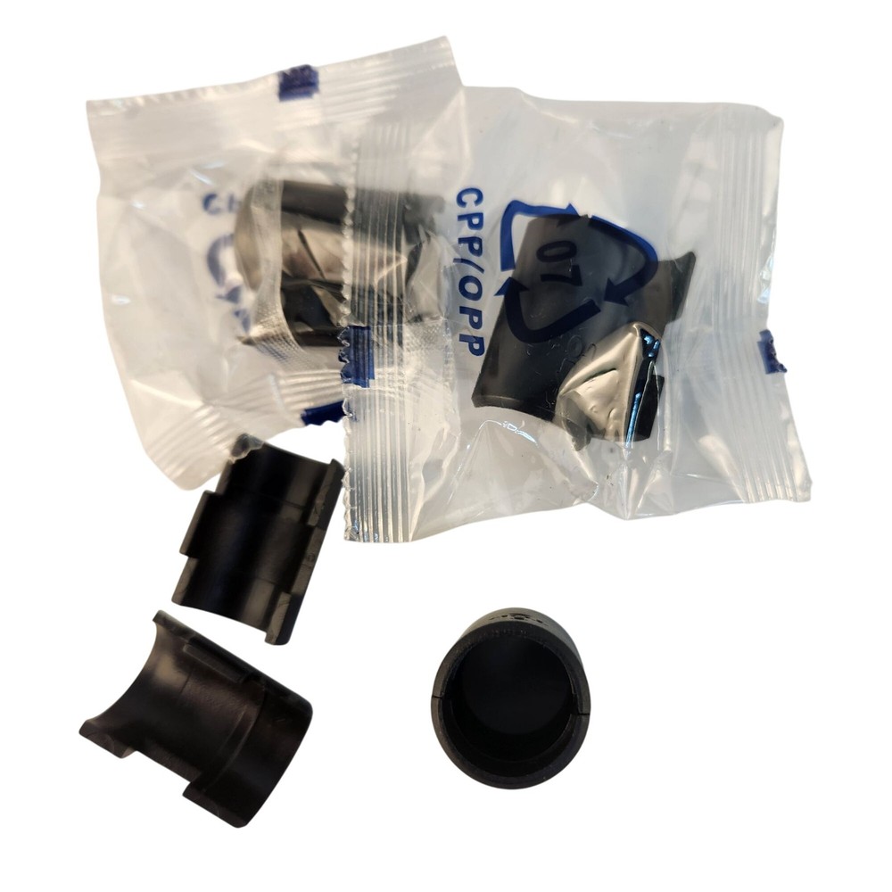 Wire Shelf Lock Clips 4 Pairs Brackets Split Sleeves Plastic For 1" Diameter Pos