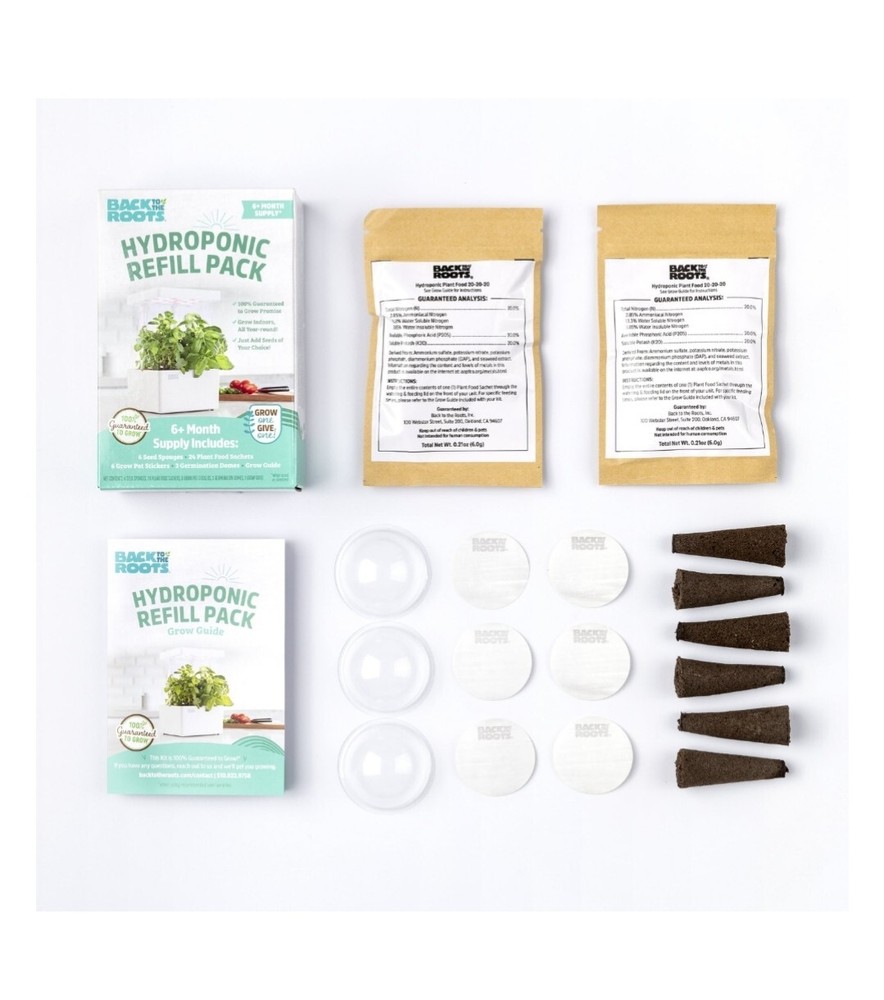 Back to the Roots Hydroponic Grow Kit Refill Bundle 6-Month Supply [B22]
