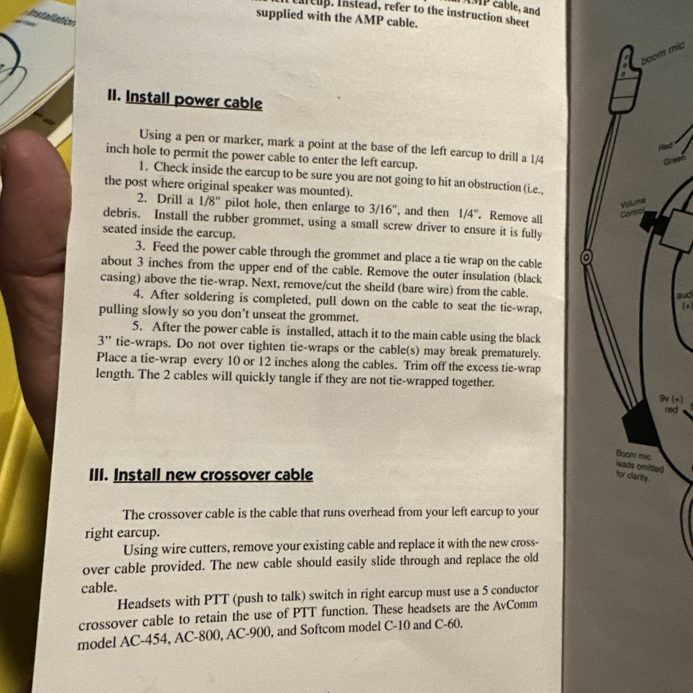 David clark Amp Cable