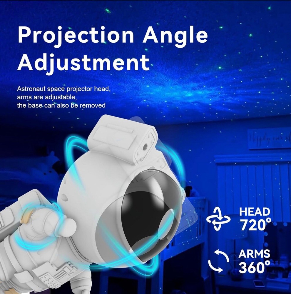 Astronaut Star Galaxy Projector Space Night Light Nebula Ceiling Timer Remote
