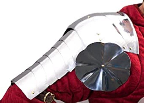 Medieval Plate Armor Pauldrons Shoulder Armour Silver