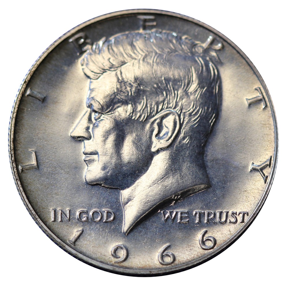 1966 Kennedy half dollar Gem 40% Silver SMS