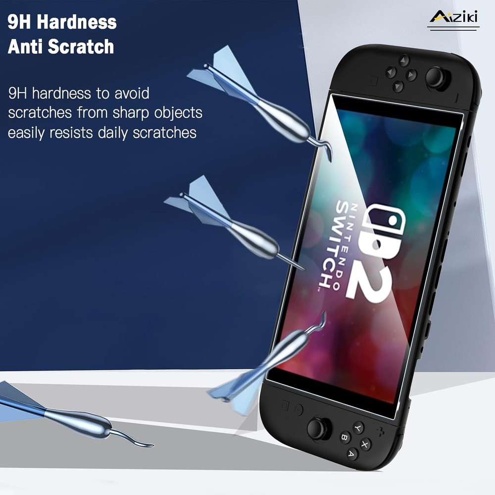 2 Pack Screen Protector for Nintendo Switch 2 (2025) Tempered Glass,Shatterproof