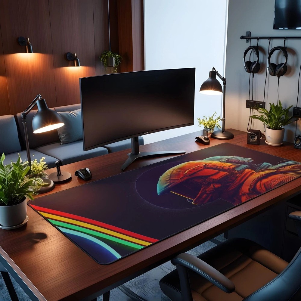 ARC Raiders Inspired Sci Fi Gaming Mouse Pad Large Desk Mat, PC Accessories