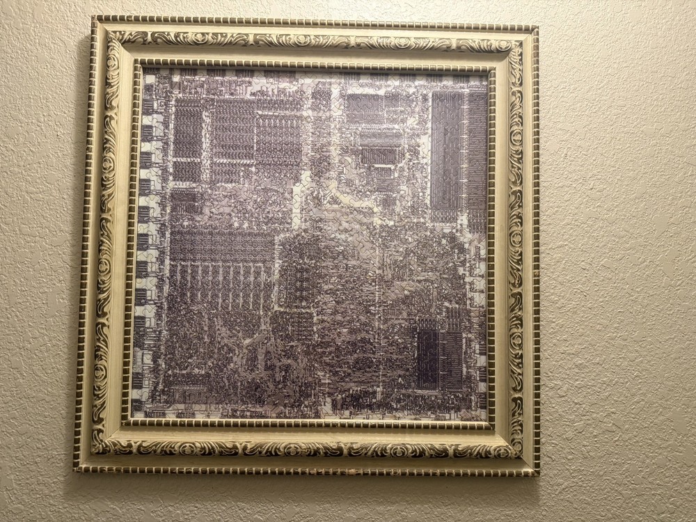 The Intel 8086 Framed Puzzle- An 8-bit Microprocessor Wall Art