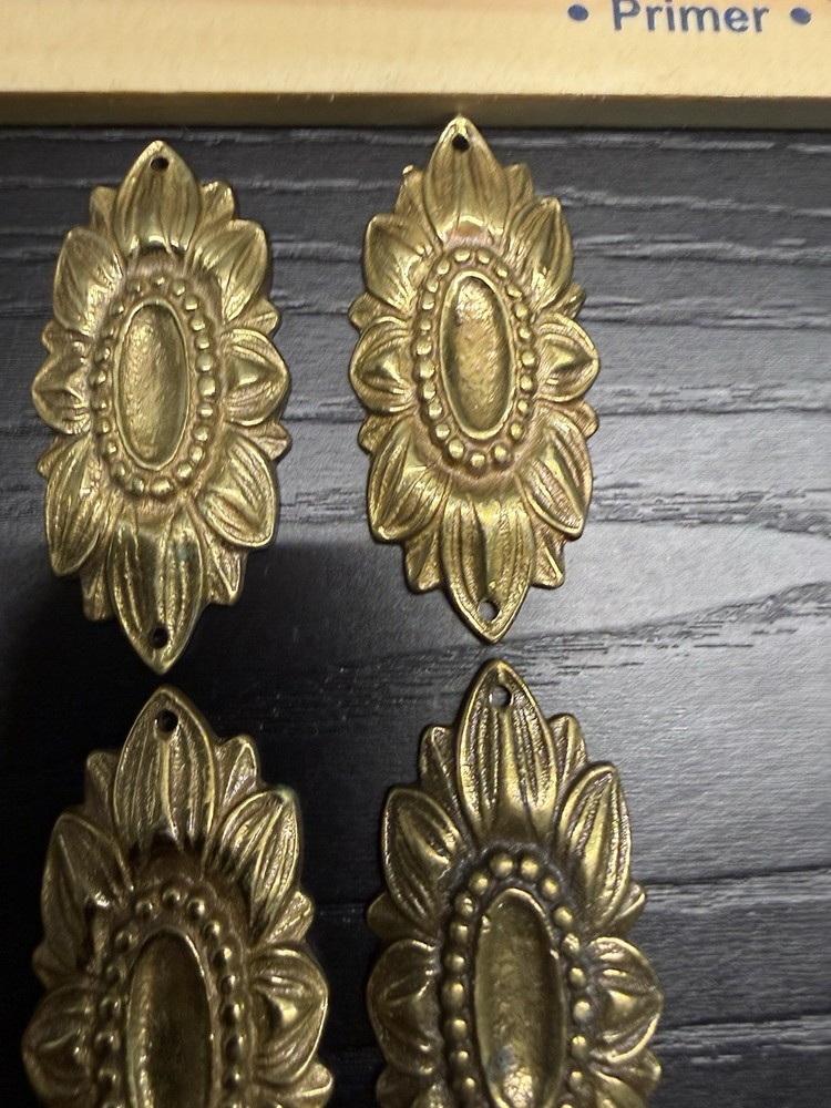6 Vintage, Solid Brass, Decorative Ormolu Cabinets Antique (58)