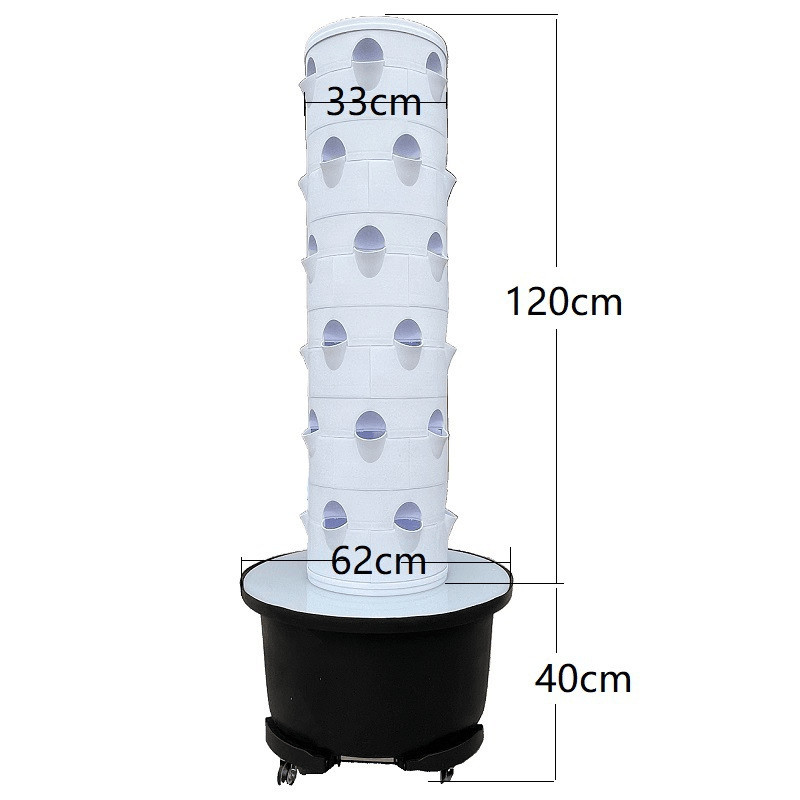 Vertical Hydroponics Growing System Round Tower Aeroponic System Tower Garden Pl