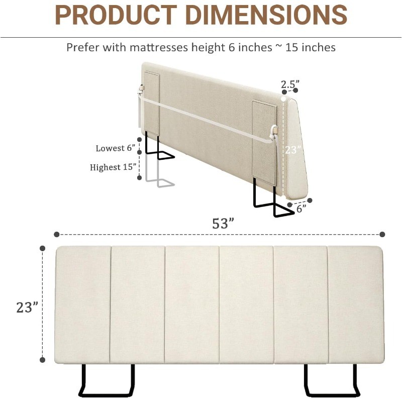 Full Size Headboard Only-No Assembly, Upholstered Headboard Full Size