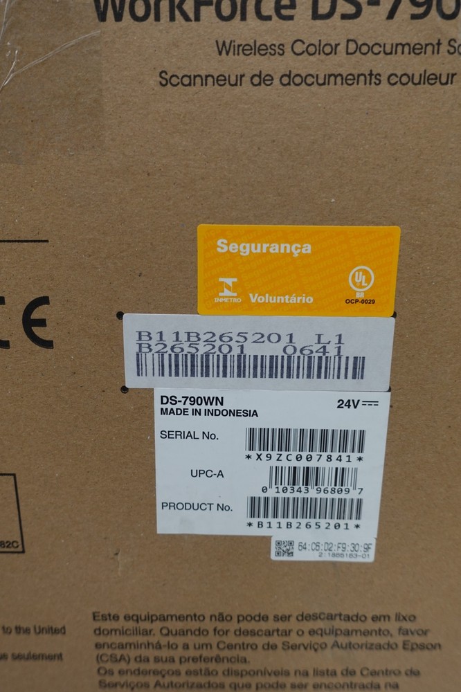 Epson WorkForce DS-780N Wireless Color Document Scanner