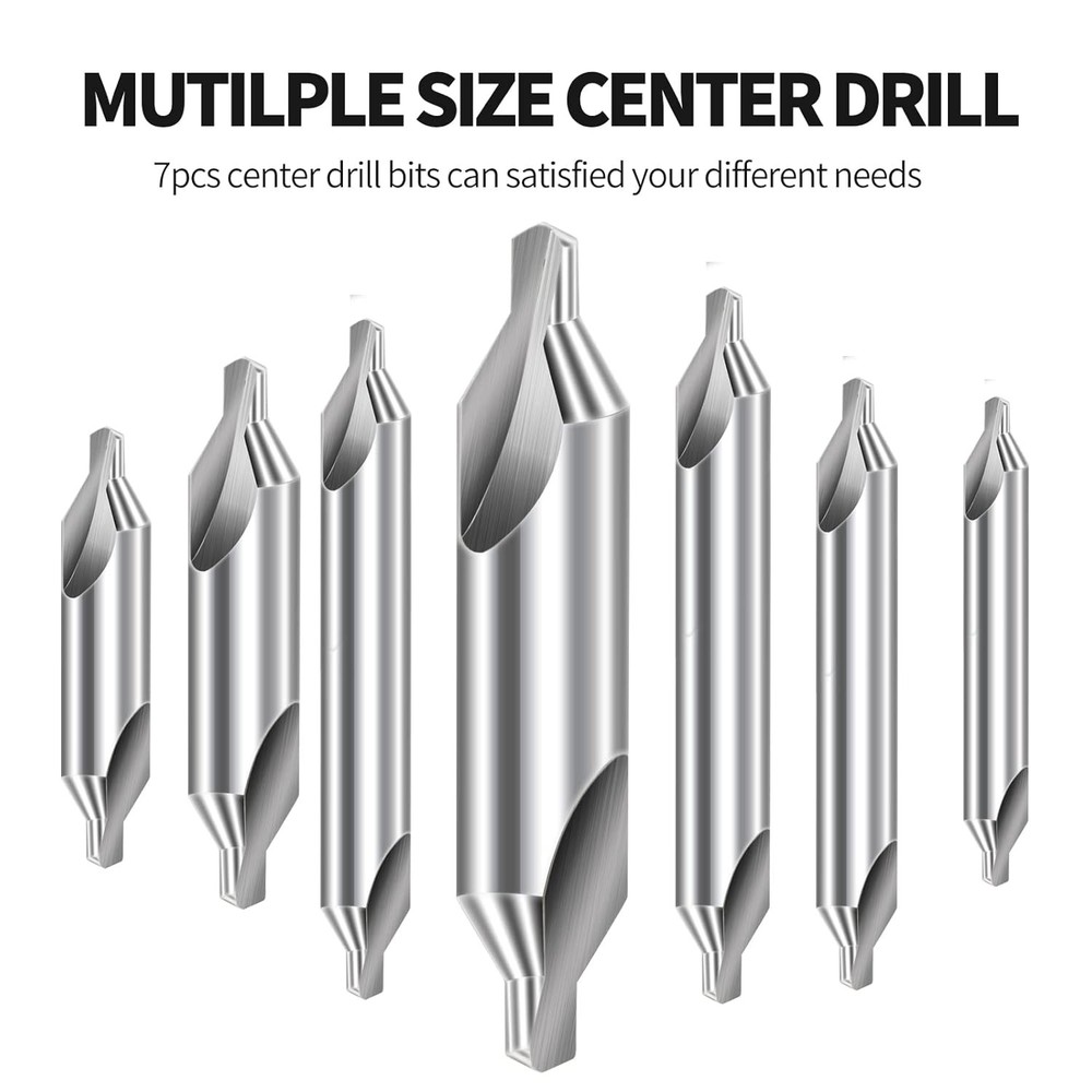 Aleric Center Drill Bits Set - High Speed Steel Kit...