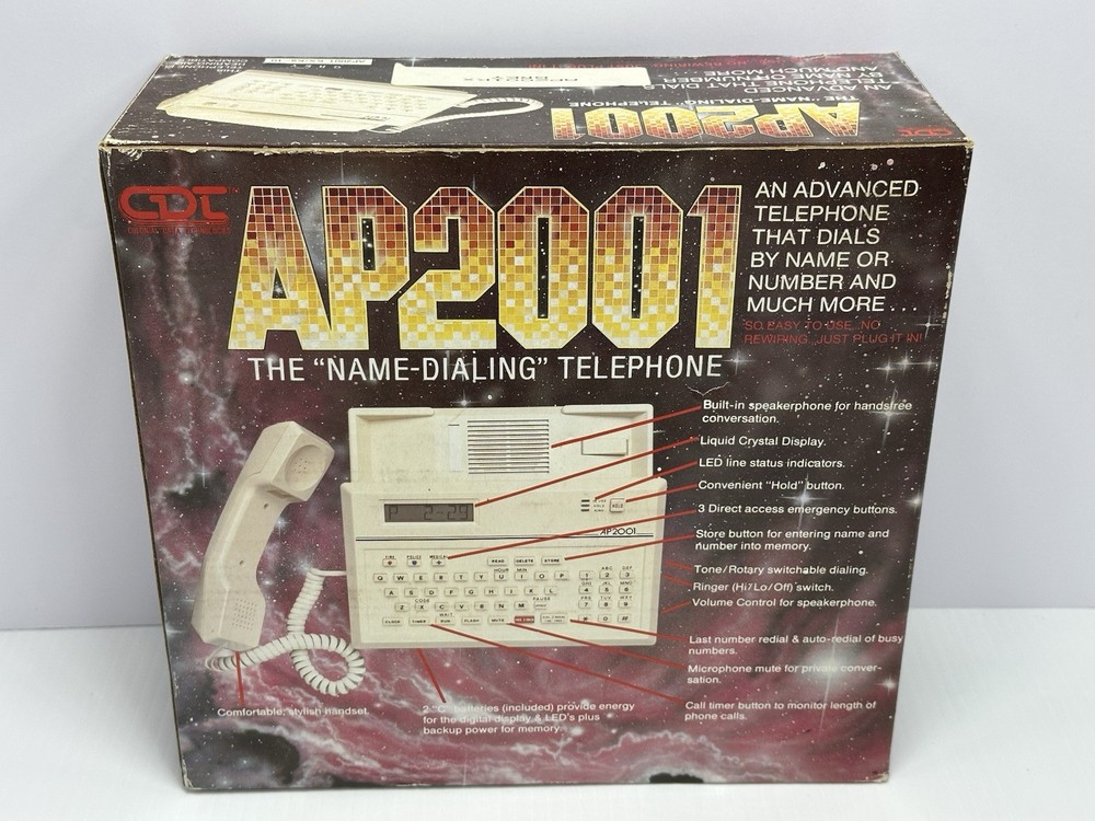 VTG CDT AP20021 Name Dialing Telephone Alphanumeric Computerized Office Phone